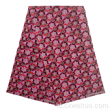 100% Polyester Wax Afrika Cetak Kain Emas